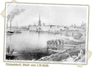Düsseldorf, Stich von J. M. Kolb
