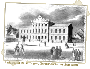 Universität in Göttingen, Zeitgenössischer Stahlstich