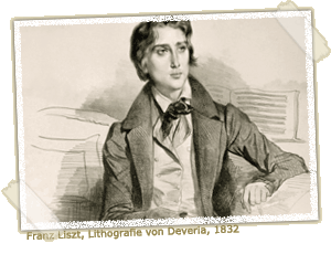 Franz Liszt, Litografie von Deveria 1832